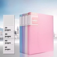 Thickened A5/B5 File Folder Document Holder Transparent Page Inserts 20-80 Pages Report Folder Recei