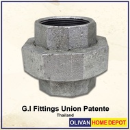 GI(Galvanized Iron) Thailand Pipe Fittings Union Patente 1/2", 3/4", 1", 1-1/4", 1-1/2", 2"