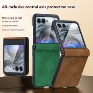 Phone Case For Motorola Razr 70 Moto Razr 60 Razr 50 5G Magnetic Hinge Leather Protective Cover