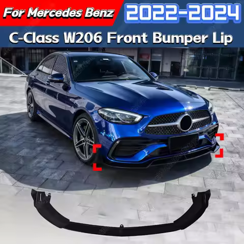 For Mercedes W206 S206 C43 AMG/AMG-line 2022 2023 2024 Car Front Bumper Splitter Lower Lip Spoiler B