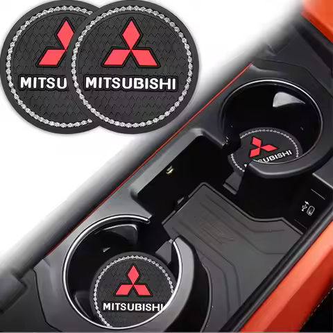 1/2PCS Car Water Cup Mat Auto Anti-slip cup Pad For Mitsubishi Ralliart Pajero Evolution Evo X RVR E