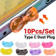 [ Featured ] Type-C Interface Dustplugs - Mini Bow Dust Covers Cap - Mobile Phone Hole Protector - Phone Charging Ports Stopper - Plastic Silicone Dust Plugs