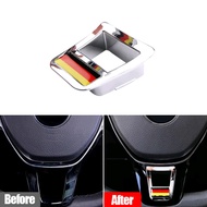 1pc Carbon Fiber Steering Wheel Emblem Sticker for Volkswagen Golf 7 GTI MK7 Polo 2014-2015 Passat B