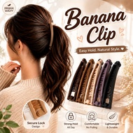Klip Rambut🌸Cute Ponytail Banana Hair Clip Seamless Vertical Hair Pin No-Mark Hair Accessories Woman