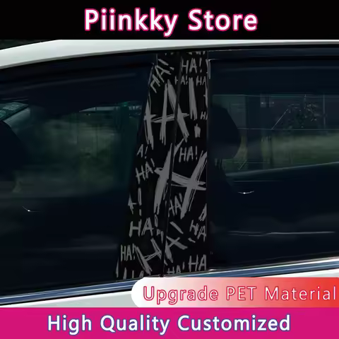 Joker HAHAHAHA Car Stickers DIY Car B-pillar Cover Scratches Waterproof Durable Cartoon Automobile D