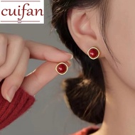Earings silver 925 italy Red agate opal earrings hikaw for women stud earrings hypoallergenic set