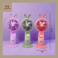 Morga72 Hq-38A Hq-45A Kipas Mini Genggam Kelinci Mini Fan Led