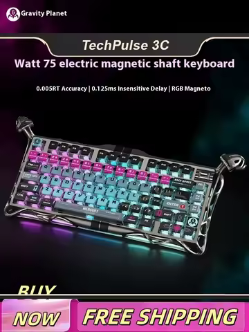 New GravaStar Tile 75 Pro Magnetic Axis Keyboard E-sports Game Customization Wired Single Mode Alumi