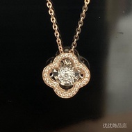 Necklace necklace 18K Masonry necklace Female Rose Gold AU750 necklace Masonry Clover Smart Masonry 