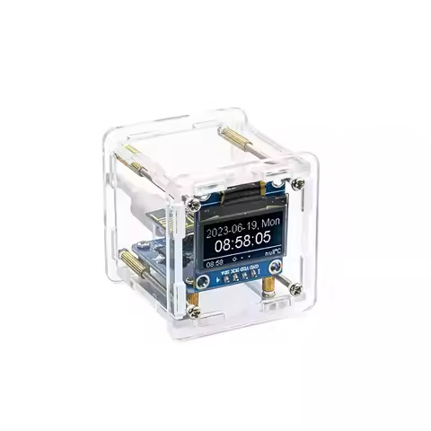 DC5V ESP8266 DIY electronic kit mini clock kit WIFI networked weather forecast OLED display and casi