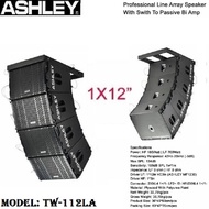 ASHLEY TW112LA Speaker Line Array 12 Inch Warna Hitam dengan Bi Amp dan Garansi 1 Tahun