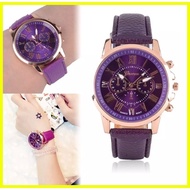 【hot sale】 Geneva Celine Leather Wrist Watch