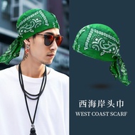 Durag Turban Hiphop Street Dance Trend Hip-hop Black West Coast Gangster Basketball Boy Pirate Hat Man