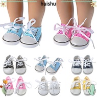 HUISHU 7cm Wave point Shoes Mini Toys Children Canvas Shoes