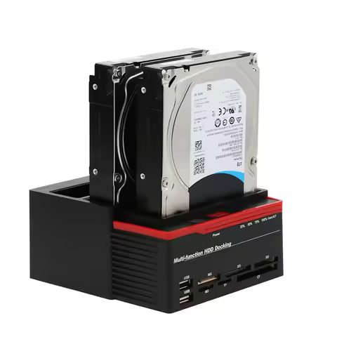 2.5/3.5" SATA IDE HDD Docking Station Offline Clone HDD External Enclosure USB 3.0 Hub MS/M2/XD/CF/S