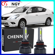 สำหรับNissan Almera N17 (ปี 2012 - 2020) หลอดไฟหน้าLEDด้านหน้า 6000K 12V-24V Bright White Qty2 รับปร
