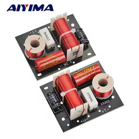AIYIMA 2Pcs 2 Ways 80W Audio Speaker crossover Treble+Bass Frequency Divider Crossovers speaker Filt
