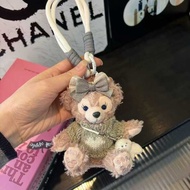 Cute Bear Rose Duffy Bag Pendant Cartoon Plush Doll Bear Keychain Pendant Gift Giving
