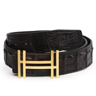 Men 's 38mm Luxury HH Top Crocodile Leather Belt