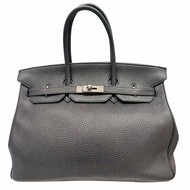 HERMES 愛馬仕 BIRKIN 35 柏金包  TOGO皮革 黑色 銀扣