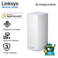 Linksys Velop AX4200 Tri-Band WiFi 6 Mesh Router (1 Pack, MX4200), Tri-Band AX Router, HomeKit-Enabled Wi-Fi Router