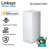 Linksys Velop AX4200 Tri-Band WiFi 6 Mesh Router (1 Pack, MX4200), Tri-Band AX Router, HomeKit-Enabl