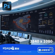 PSD Format Repair Fund Visible Platform Digital Twin Growth Screen Big Data Exhibition Hall 1 Sheet 