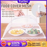 EyeSee 1pc White Mesh Food Cover Anti-Fly Vegetable Cover Foldable Mesh Screen