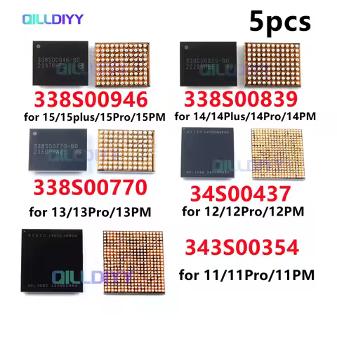 5pcs 338S00946 Power Big ic for iPhone 15 14 Plus 13 Pro Max 12 11 338S00770 338S00839 343S00437 343