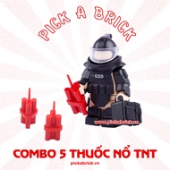 Combo 5 SWAT Bomb Accessories TNT Dynamit - Jigsaw toy SWAT Army minifigure Military