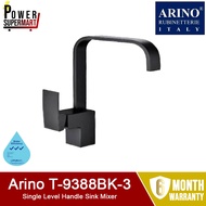 ARINO Premium Black Series Single Level Sink Mixer Tap. Arino T-9388BK. WELS: 3 Ticks. Water Consumption: 3.5 l/m.