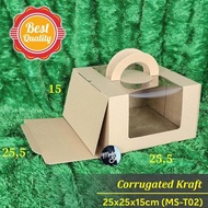 GABLE BOX - BOLU BOX - BIRTHDAY CAKE BOX 25x25x15 (MS-T02)