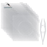 Fuse Beads Pegboards, Large Plastic Bead Pegboard, Square Peg Fuse Melty Beads Boards Kit for DIY Cr