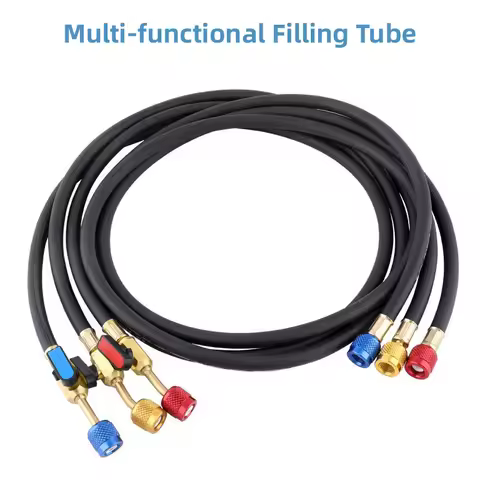 Air Conditioner Fluorine Tube With Ball Valve Switch Car Refrigerant Snow Type R410 R22 R32 R134 Ref