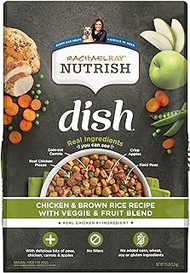 Rachael Ray Nutrish Dish Premium Dry Dog Food, Chicken &amp; Brown Rice Recipe with Veggies &amp; Fruit, 11.5 Pounds