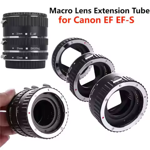 3pcs Macro Extension Tube Set Auto Focus Ring 35mm SLR Camera Lens Adapter For Canon EF EF-S Camera 