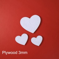 Wooden Love - Plywood Heart Ornament Plywood 3mm WO15