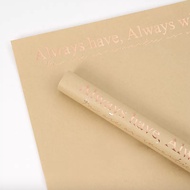 CRAFT PAPER FOIL TEXT IMPORT VINTAGE CRAFT PAPER KERTAS BUKET PEMBUNGKUS BUNGA HAND BOUQUET KERTAS K