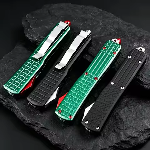 High Quality EDC Knife OTF Tactical Knives Aluminum Alloy Handle Outdoor Survival Camping Pocket Too