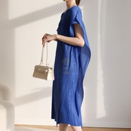 ♈☌ Aiden001 Average Size Summer Pleated Fashion Irregular Loose Plus Size Goddess Fan Dress 7226