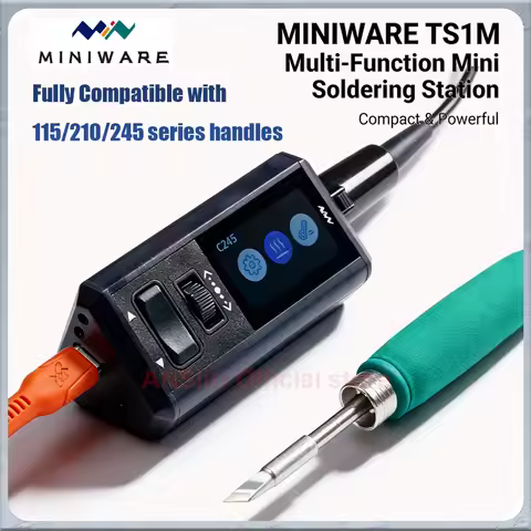 MINIWARE TS1M Mini Soldering Station PD3.1 140w/DC 200w Dual Power Control compatible T210/T245 Hand