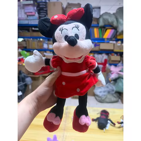 30cm Mickey Mouse Plush Toys Kawaii Anime Mickey Minnie Stuffed Plush Models Decoration Dolls for Ki