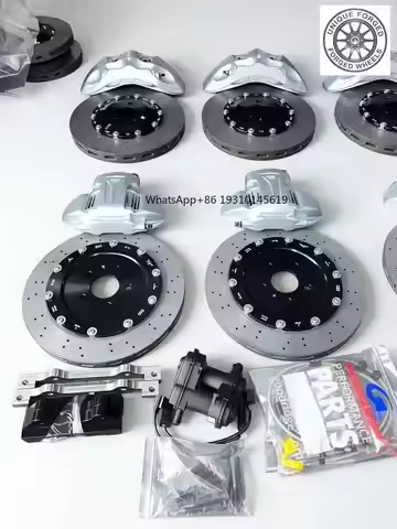 26 Style RS6 9N Electromechanical Integrated 6 Piston Aluminum Alloy Racing Brake Caliper Kit Custom