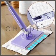 OHHDEER Automatic Cloth Changing Mini Mop Lazy Flat Mop Floor Cleaner Pembersih Lantai Mini Mop