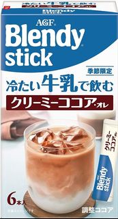 (訂購) 日本製造 AGF Blendy 凍牛奶  即沖 Creamy 可可棒 6 條 (6 盒裝)