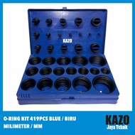 O-Ring Seal Kit Set/ Rubber Assortment/ Oring Service Kit (419pcs) Blue Box