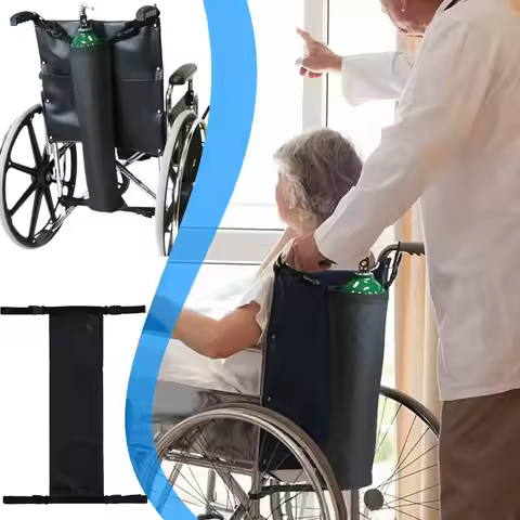 Oxygen Tank Holder for Wheelchair Portable Oxygen Tank Holder Bag Oxygen Tube Holder Cylinder Transp