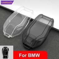 LOVETOUCH TPU Transparent Car Key Case Remote Control Protect Cover Auto Accessories For BMW X3 X4 G