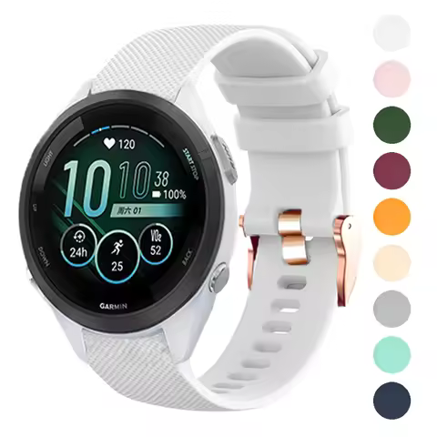 For Garmin Watchband 18mm Silicone Watch Strap For Garmin Forerunner 265s 255s/Vivoactive 4S/Venu 2s