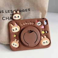 【Hot】Handheld Portable 360 Rotating Holder 3D Labubu Pen Slot Silicone+PC Tablet Case For Samsung Ta